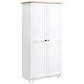 172cm Wooden Storage Cabinet Cupboard with 2 Doors and 4 Shelves - White