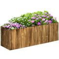 Large 1 Piece Raised Garden Bed Planter 172L Fir Wood - Natural Wood Color