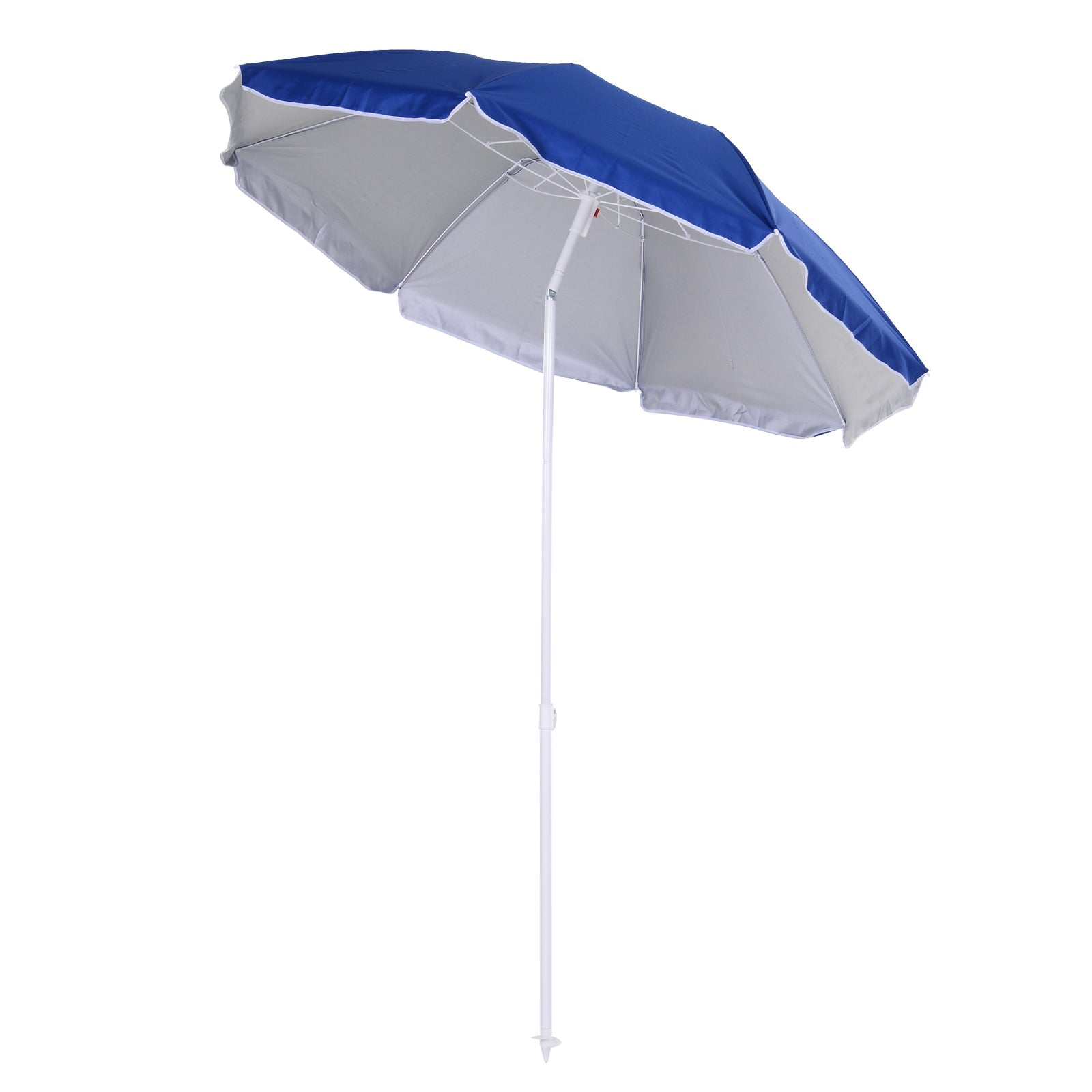 1.7m x 2m Tilted Steel Frame Beach Parasol Blue - Bedzy UK modern and affordable home furniture England