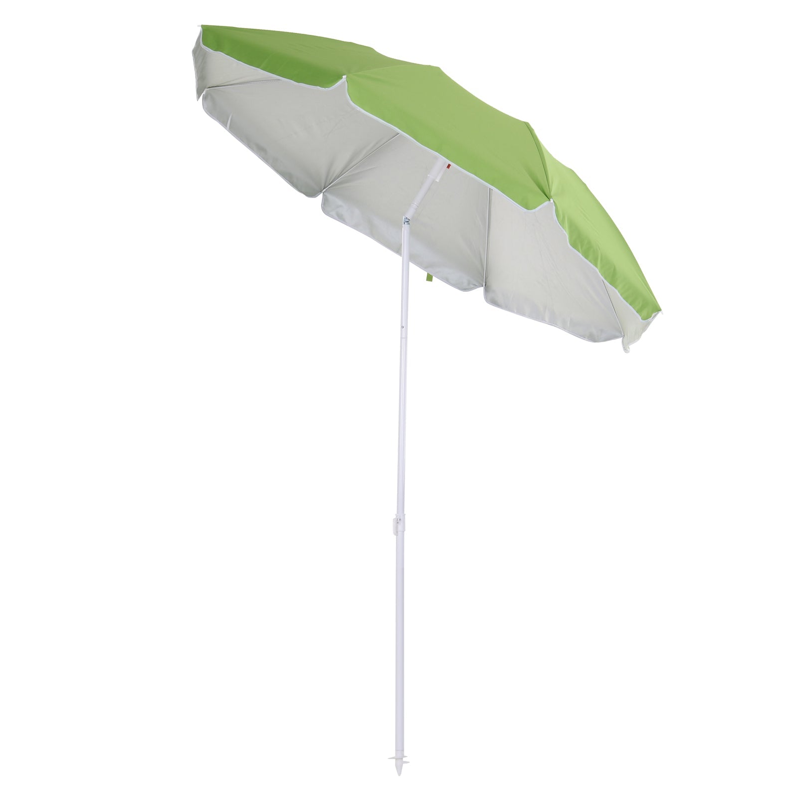 1.7m x 2m Tilted Steel Frame Beach Parasol Green - Bedzy UK modern and affordable home furniture England