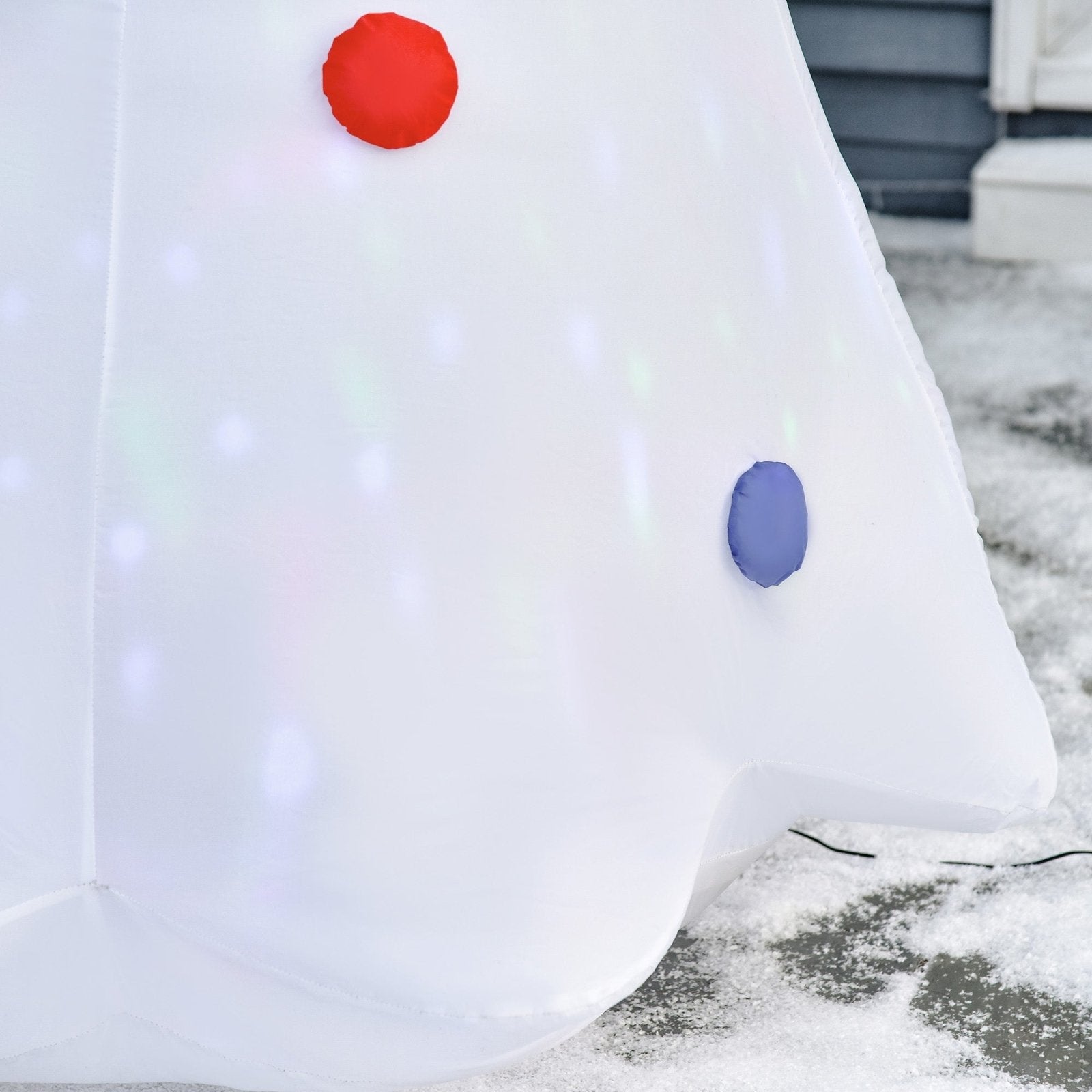 1.8 m Inflatable Christmas Tree w/ Star and Multicolour Decorations LED Lighted Indoor Outdoor Home Decor for Garden Lawn Party Prop White - Bedzy UK modern and affordable home furniture England