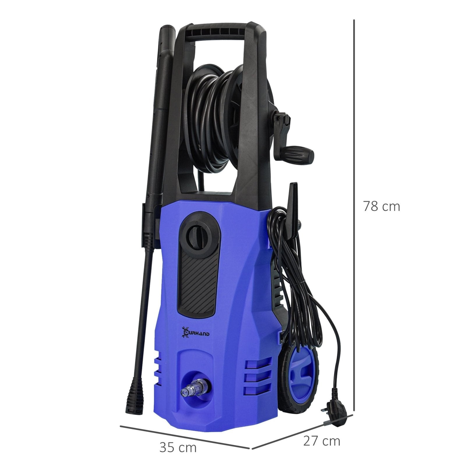 1800W High Pressure Washer, 150 Bar Pressure, 510 L/h Flow, High - Performance Portable Power Jet Wash Cleaner Blue - Bedzy UK modern and affordable home furniture England