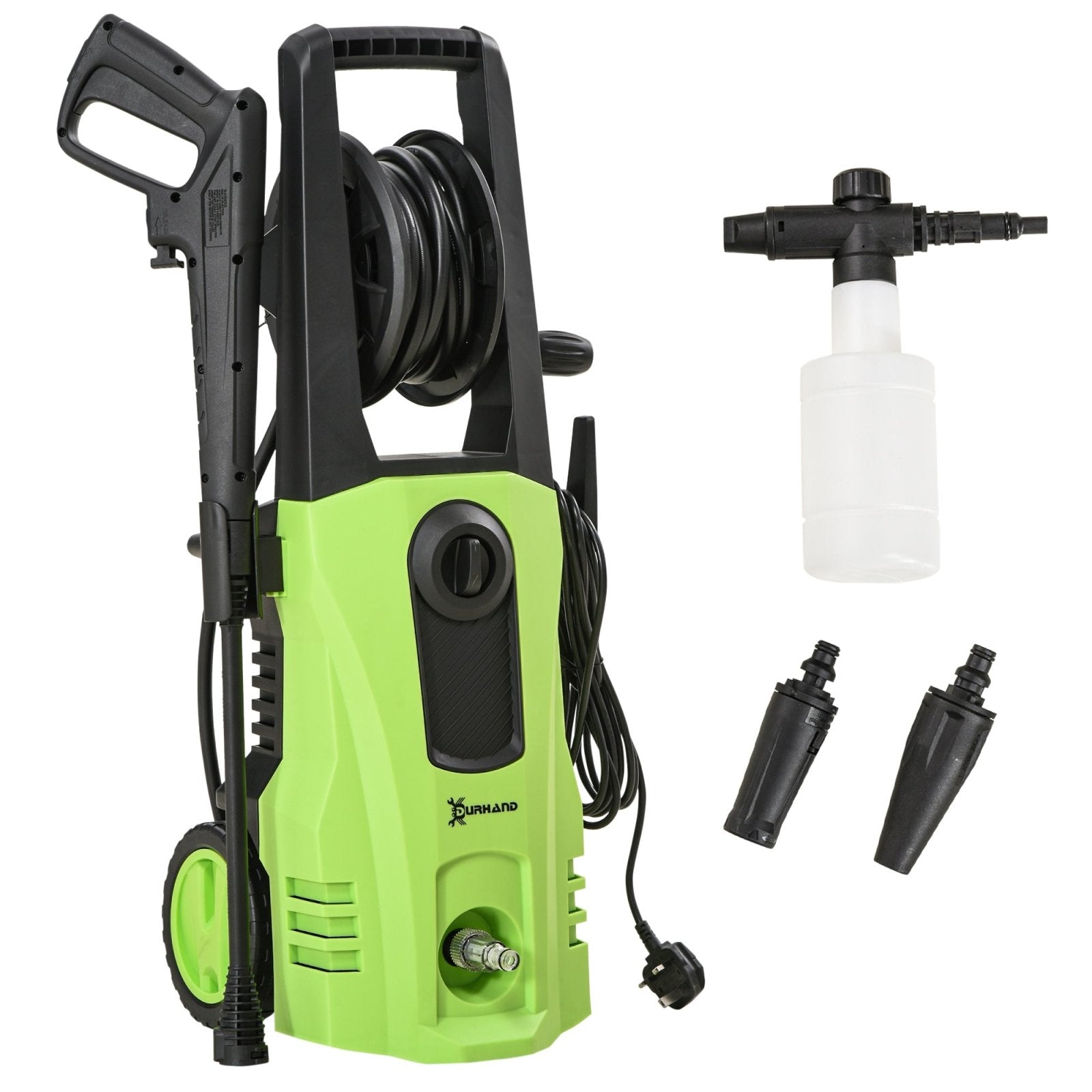 1800W High Pressure Washer, 150 Bar Pressure, 510 L/h Flow, High - Performance Portable Power Washer Jet Wash Cleaner for Garden, Car, Green - Bedzy UK modern and affordable home furniture England