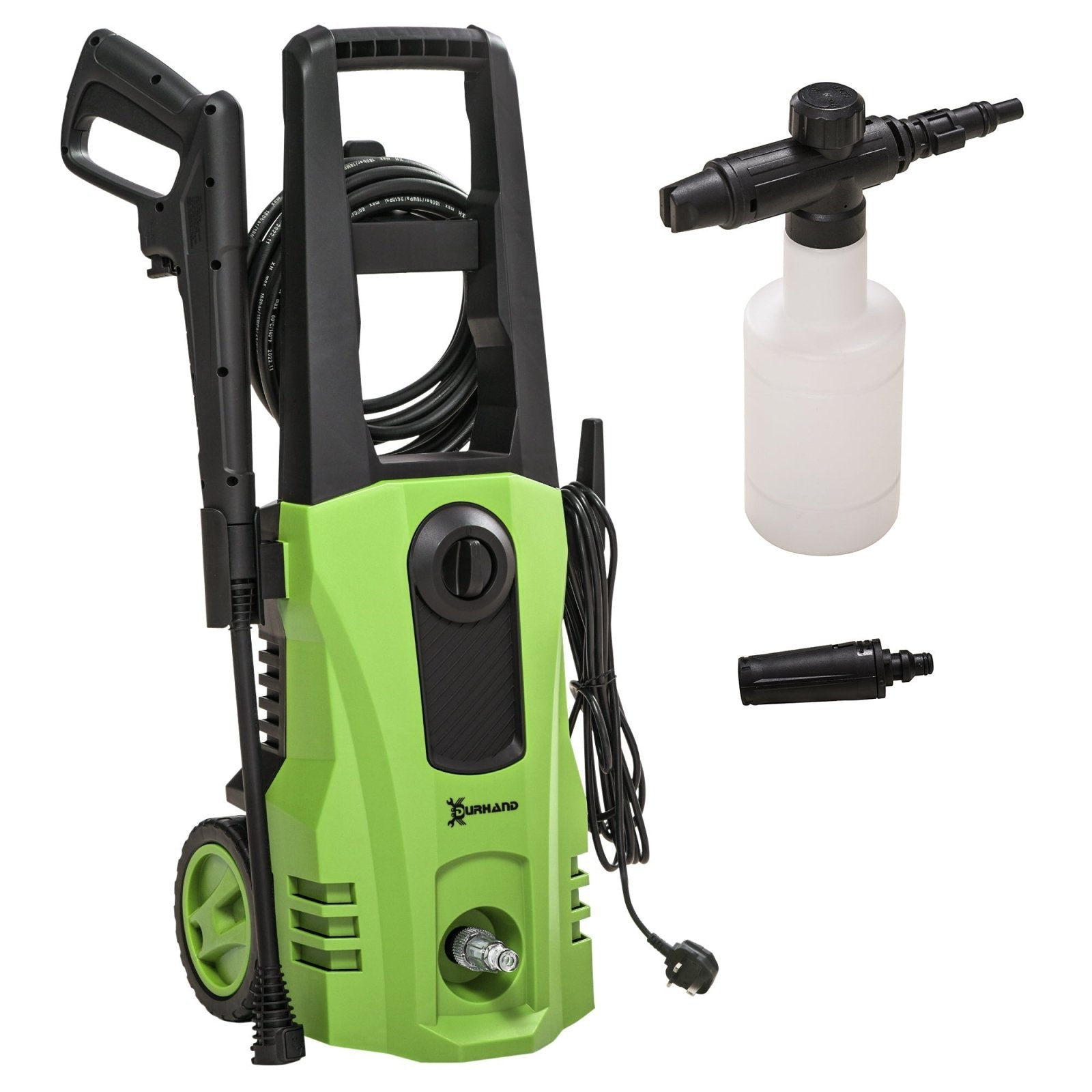 1800W High Pressure Washer, 150 Bar Pressure, 510 L/h Flow, High - Performance Portable Power Washer Jet Wash Cleaner for Garden, Car, Green - Bedzy UK modern and affordable home furniture England