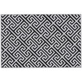 182 x 274 cm Reversible Outdoor Rug Portable Camping Mat for Garden Deck Picnic - Black & White