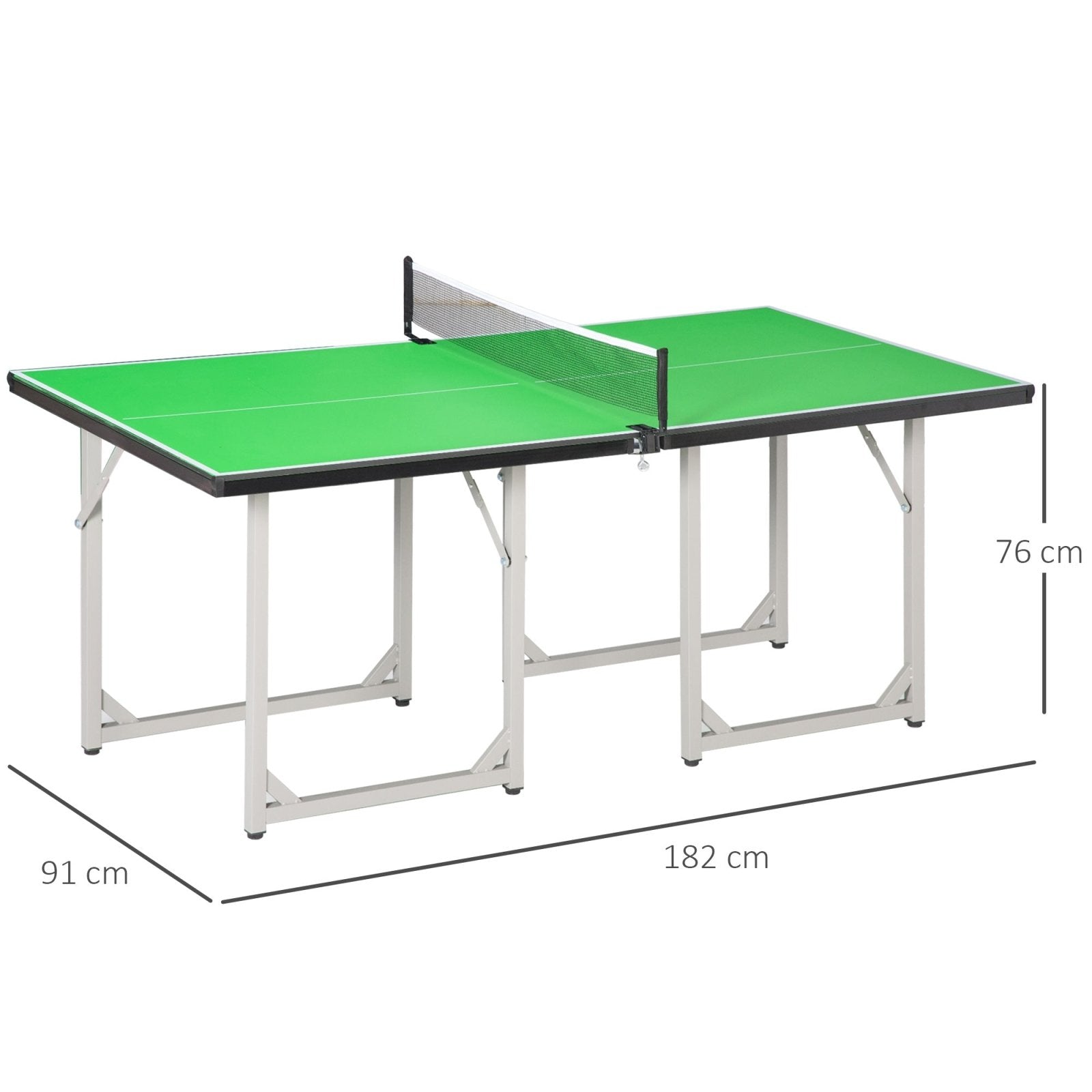 182cm Mini Tennis Table Folding Ping Pong Table with Net Multi - Use Table for Indoor Outdoor Game, Green - Bedzy UK modern and affordable home furniture England