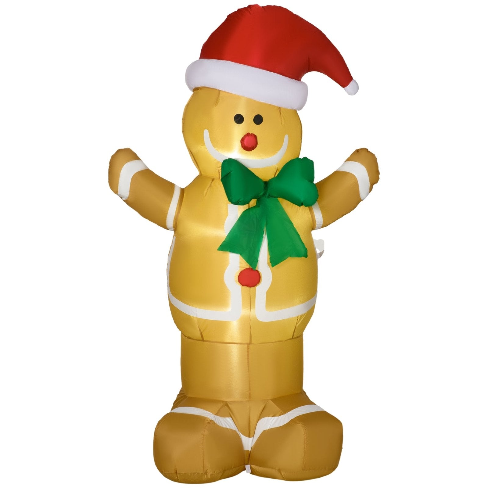 183cm Christmas Inflatable Gingerbread Man Holiday Yard Lawn Decoration with LED Lights, Indoor Outdoor Blow Up Decor - Bedzy UK modern and affordable home furniture England