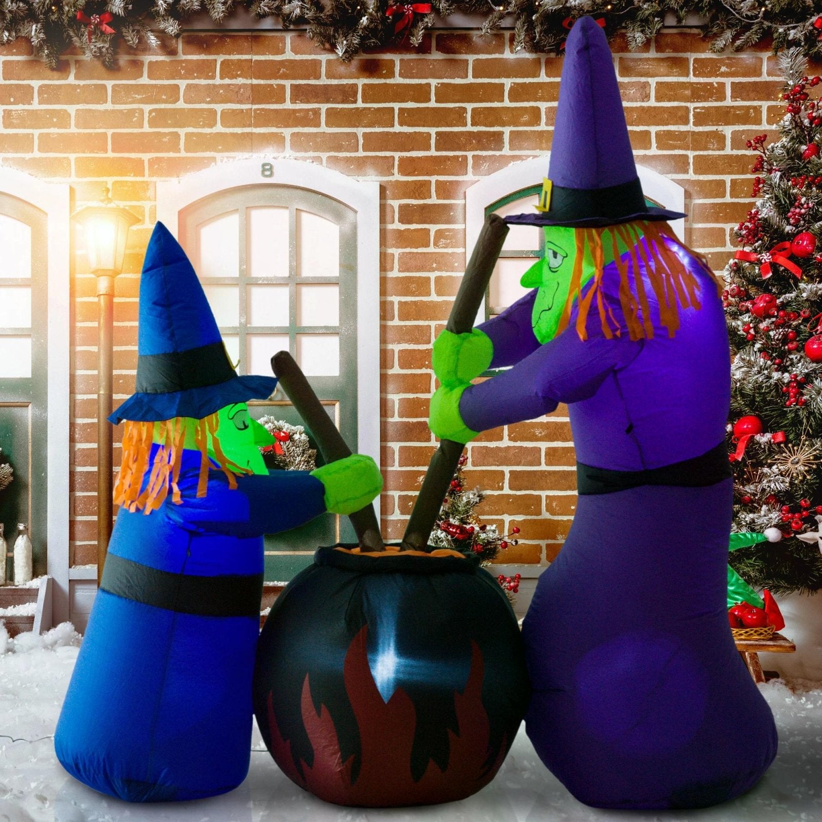 1.8H m Inflatable Witches Decoration, Polyester - Bedzy UK modern and affordable home furniture England