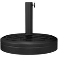 18kg Concrete Parasol Base 45cm Diameter with Rattan Effect - Black