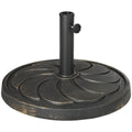 18kg Resin Garden Parasol Base for 38-48mm Poles with Adjustable Knob - Bronze