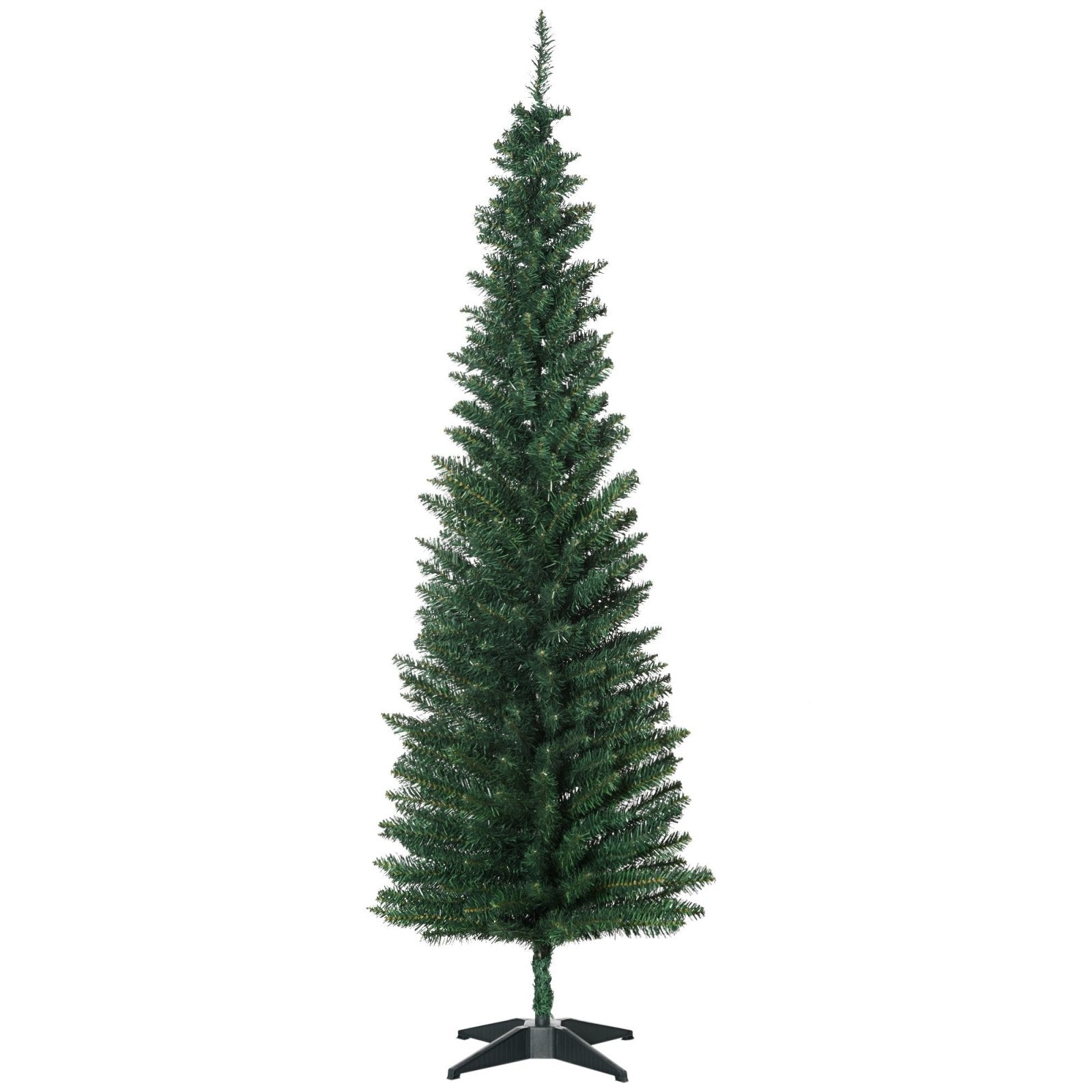 1.8m Artificial Christmas Tree Pine Tree W/Plastic Stand - Green - Bedzy UK modern and affordable home furniture England