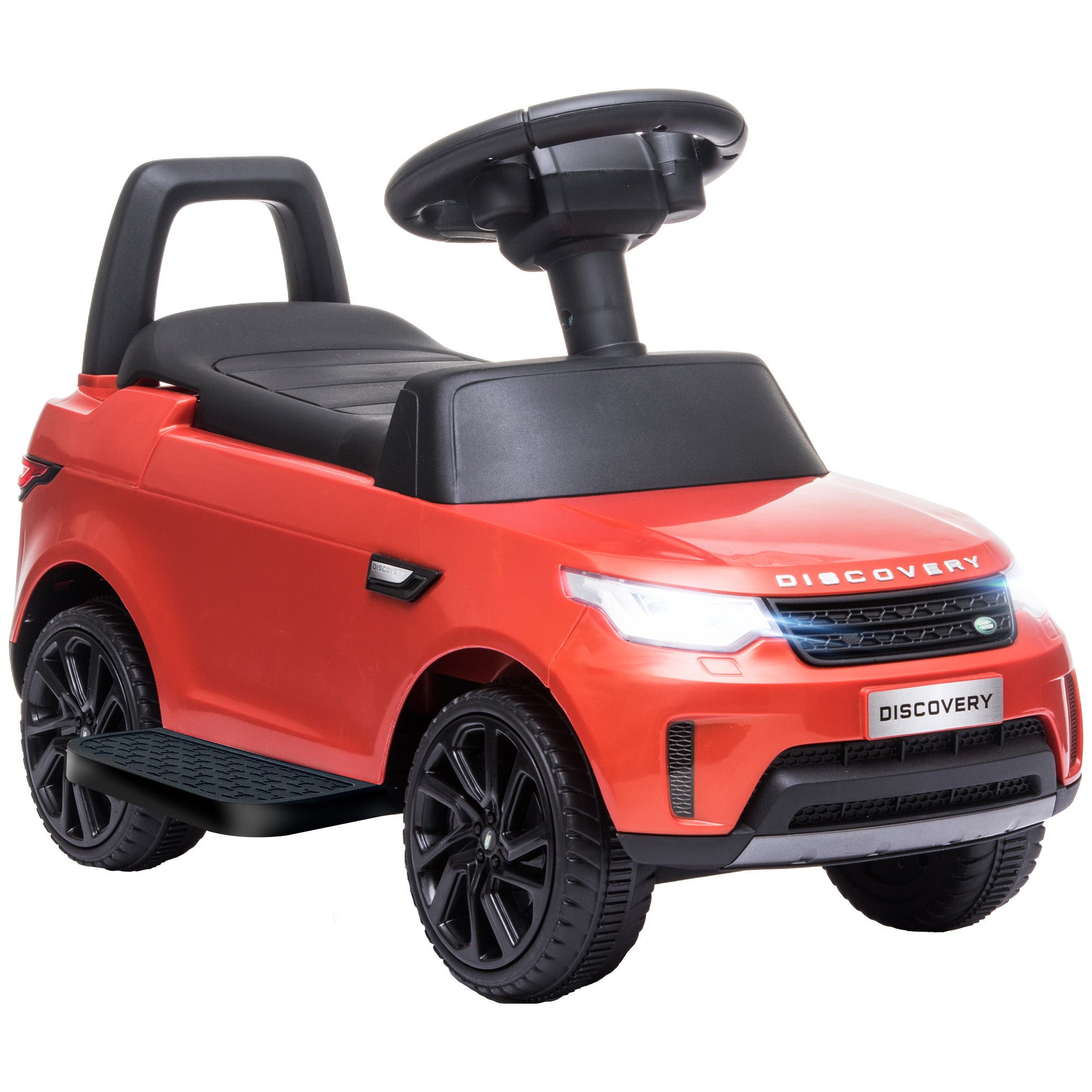 2 in 1 Land Rover Licensed 6V Kids Electric Ride On Car Sliding Car w/ Headlights Music, for 18-60 Months Red