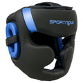 Boxing Headguard with Adjustable Strap for Full Face Protection Kickboxing Martial Arts - Blue