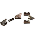 4PC Wall-Mounted Cat Shelves with Scratching Post, Hammock & Nest - Brown