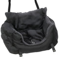 Dog Car Seat for Small Dogs with Fixed Buckle, Safety Leash, Washable Cover, 58 x 45 x 28 cm, Black