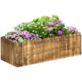 109L Wooden Raised Garden Bed Planter Box 100x40x30cm - Natural Wood