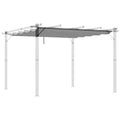 Retractable Pergola Shade Cover Replacement Canopy Fabric for 3 x 3 m Frame - Light Grey