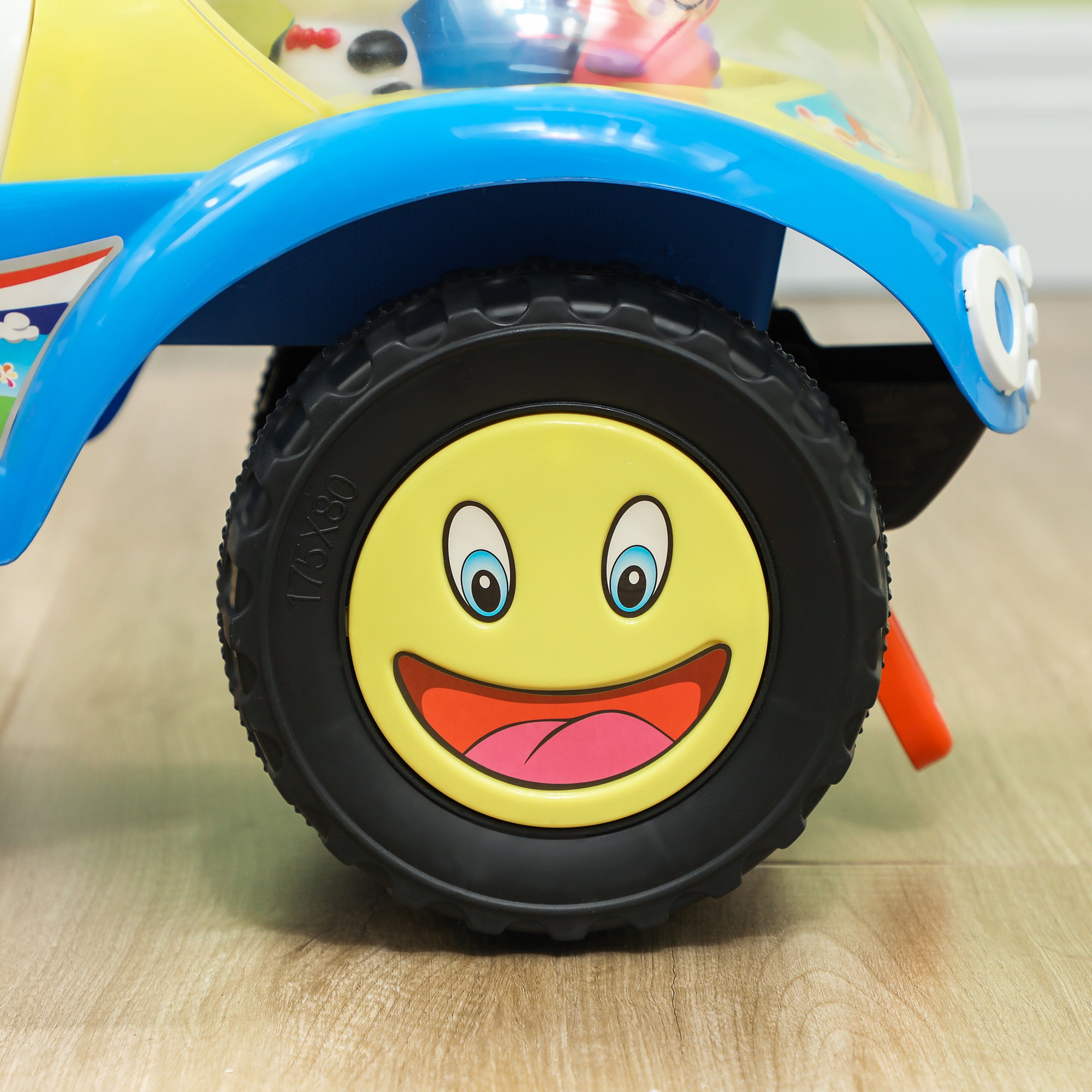 Foot to Floor oddler Ride on Toy w/ Music, Light, Horn, Under Seat Storage, Anti-Over-Backwards Device, Blue