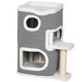 75 cm Cat Tree, Cat Tower Condo for Indoor Cats with Scratching Post, Jumping Platform, Grey