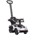 Essenza SCV12 2-in-1 Baby Push Along Ride On Sliding Car with Horn & Engine Sound - White