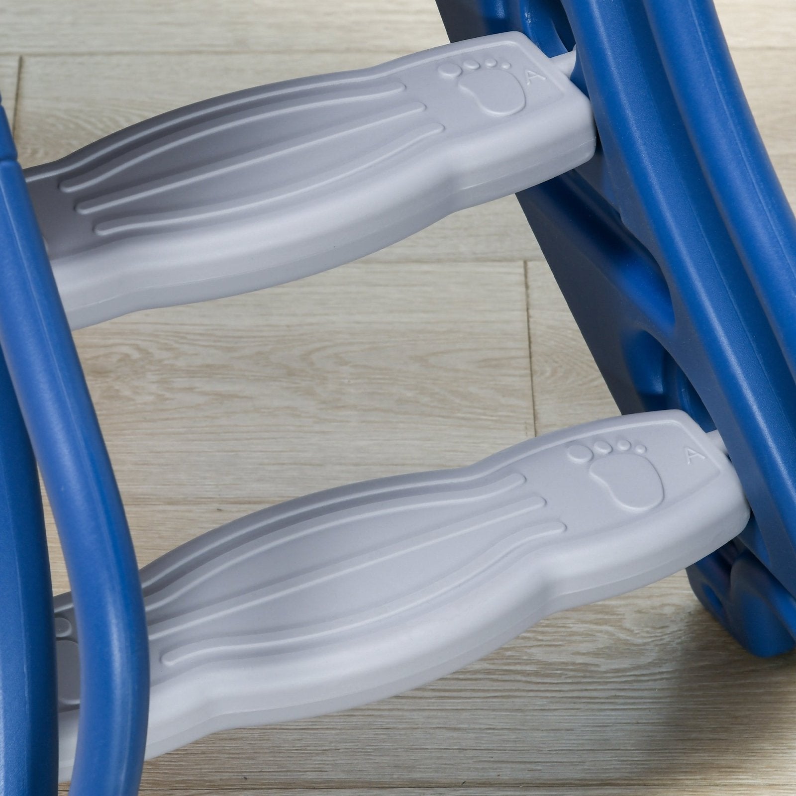 2 in 1 Baby Slide for Indoor Use with Basketball Hoop, Basketball, for Ages 18 - 36 Months - Blue - Bedzy UK modern and affordable home furniture England