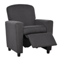 2 in 1 Kids Sofa Armchair with Reclining Footrest for Ages 3-6 - Grey