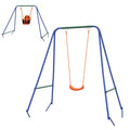2 In 1 Metal Frame Nursery Swing with Safety Belt - Orange
