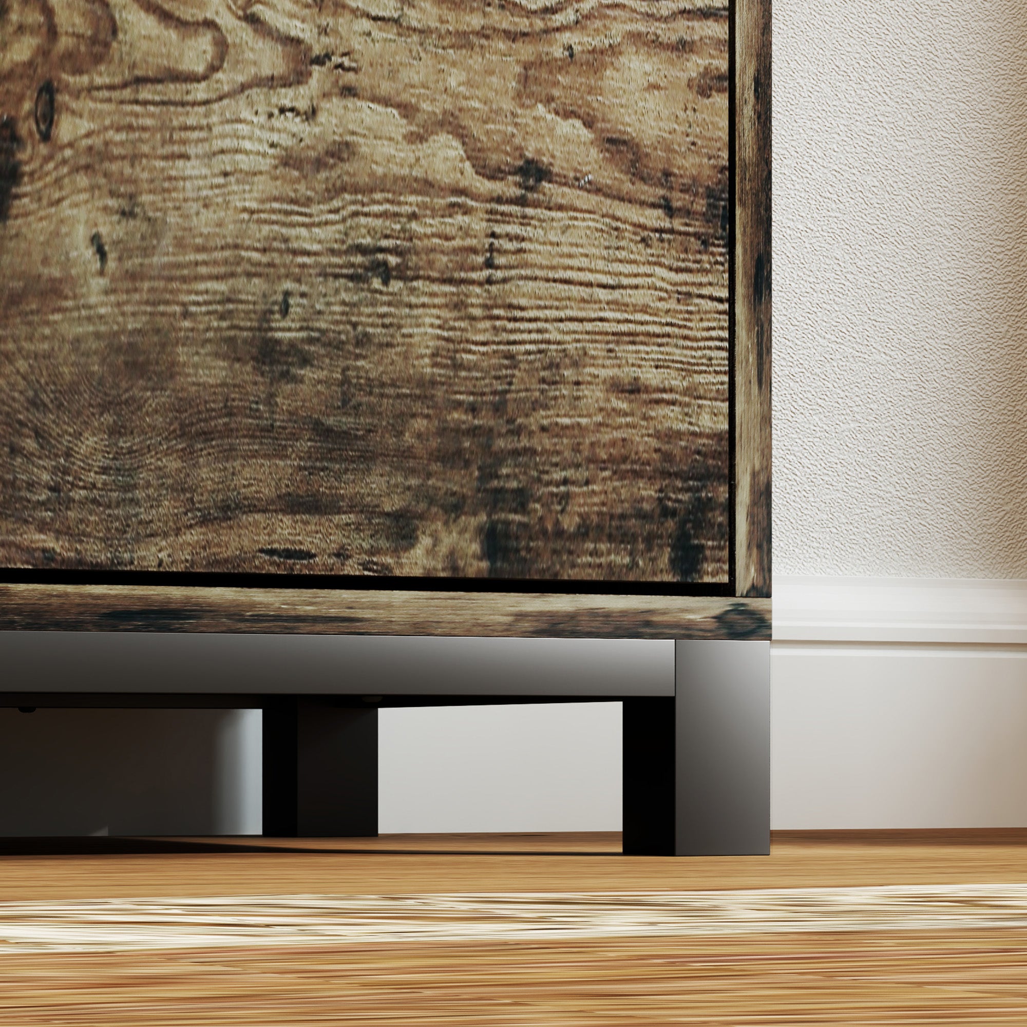 Sideboard, Industrial Storage Cabinet with Doors, Drawer, Cupboard and Adjustable Shelves for Living Room, Dining Room, Hallway, Rustic Brown