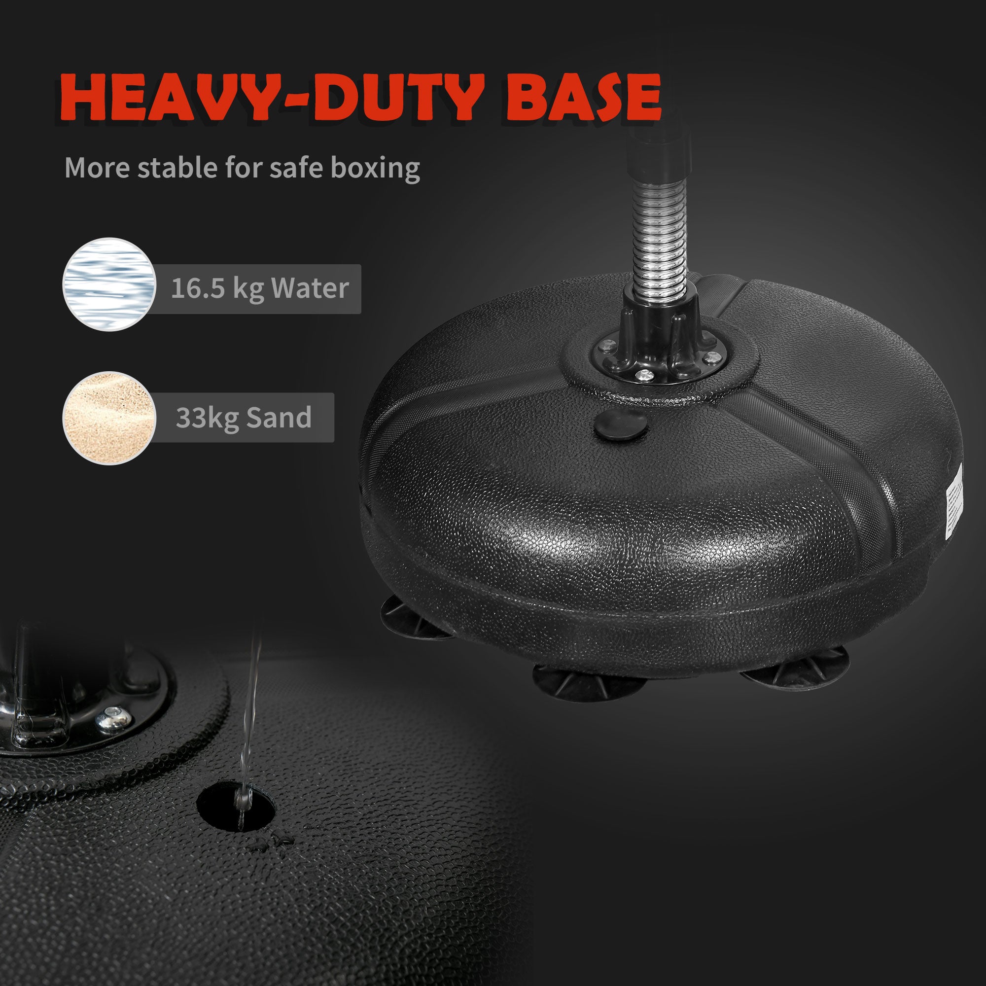 Punching Bag with Stand, Free Standing Boxing Bag Set, Speed Bag with Speedball Adjustable Height from 132cm to 158cm for Teens, Red