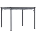 3 x 3 Metre Aluminium Gazebo with Retractable Roof - Grey