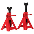 2 Ton Adjustable Axle Jack Stands 28-42.5 cm Height, Pack of 2 - Red