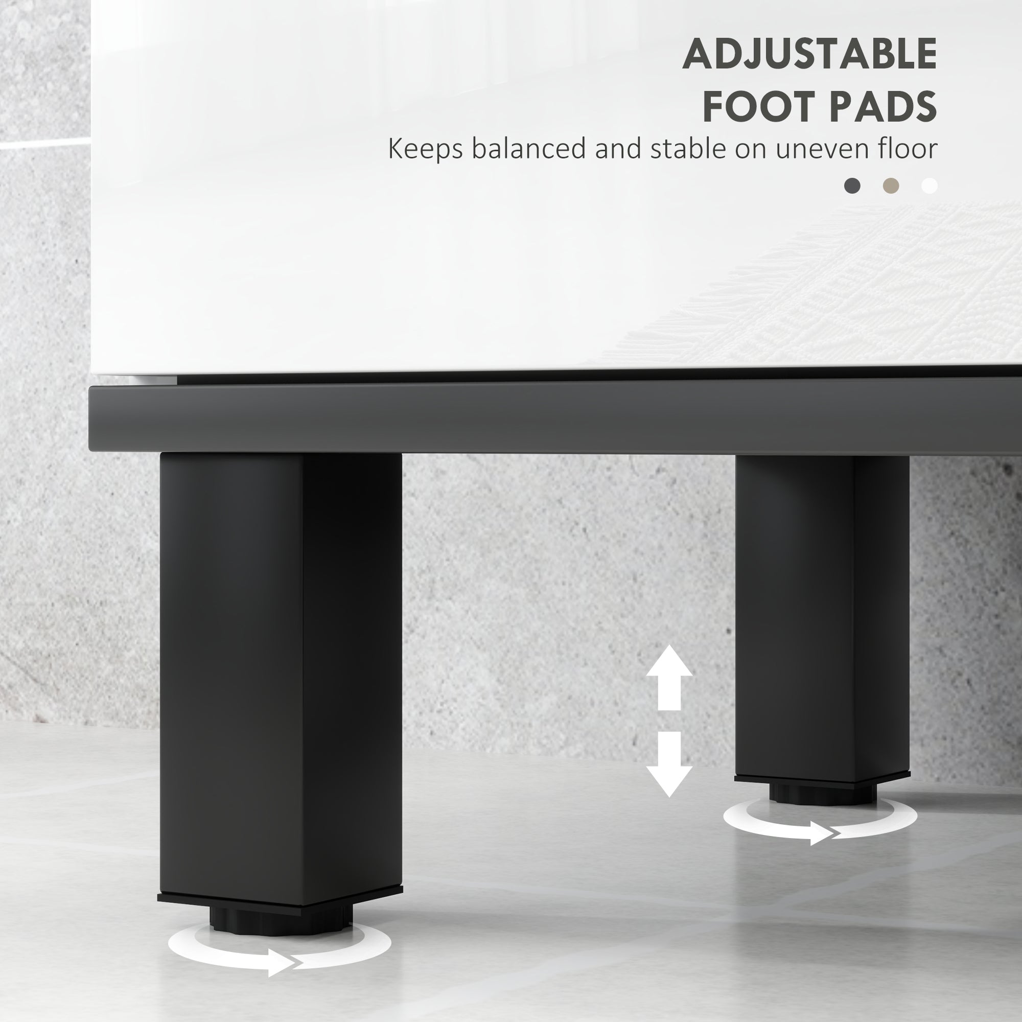 Modern Under-Sink Bathroom Cabinet - High Gloss White