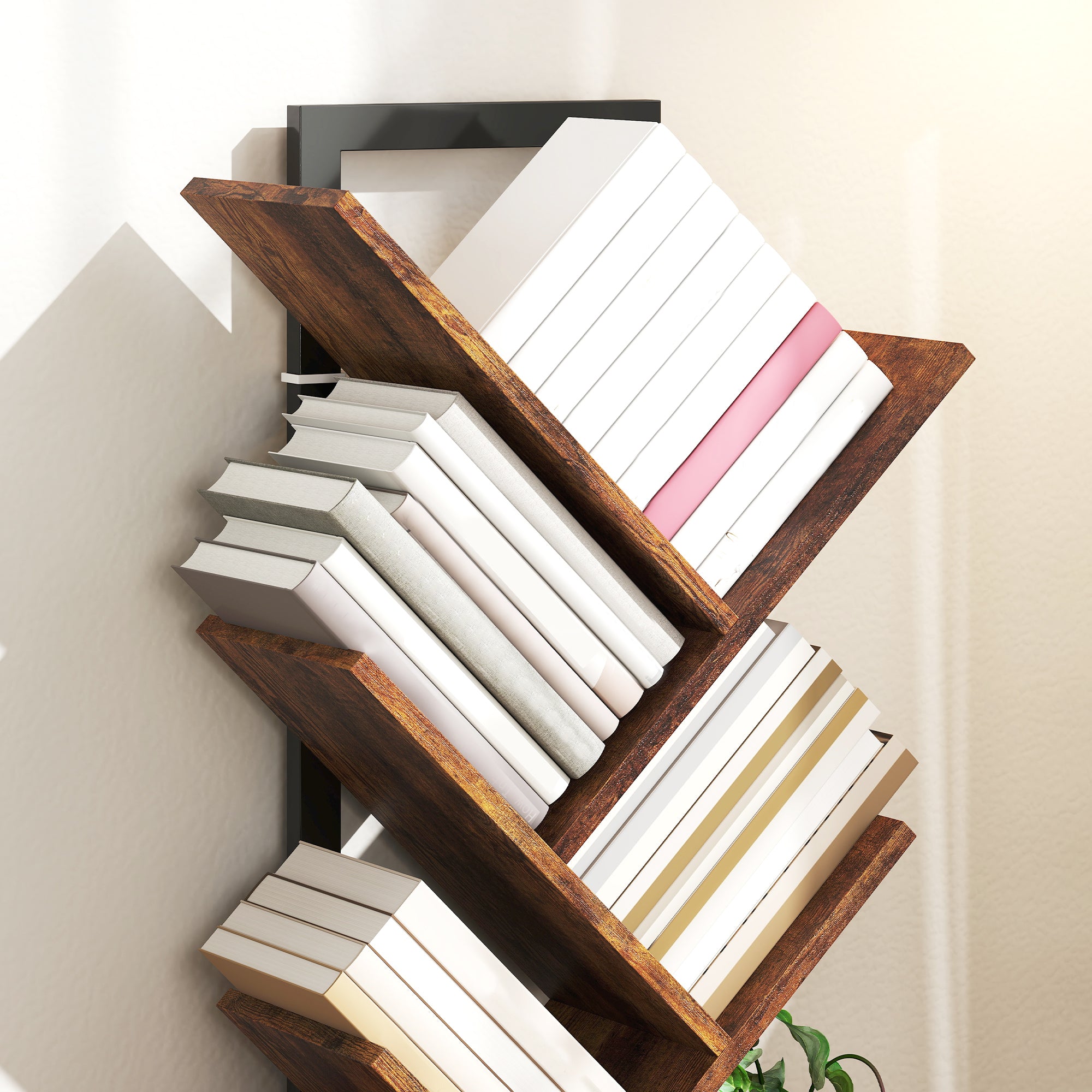 Six-Section Tree Bookcase - Wood-Effect