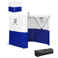 2m 2-Piece Pop-Up Gazebo with Mesh Windows and Sides - Dark Blue