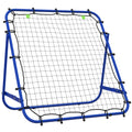 Adjustable Football Rebounder Net Kickback Target Goal for Teens and Adults - Blue