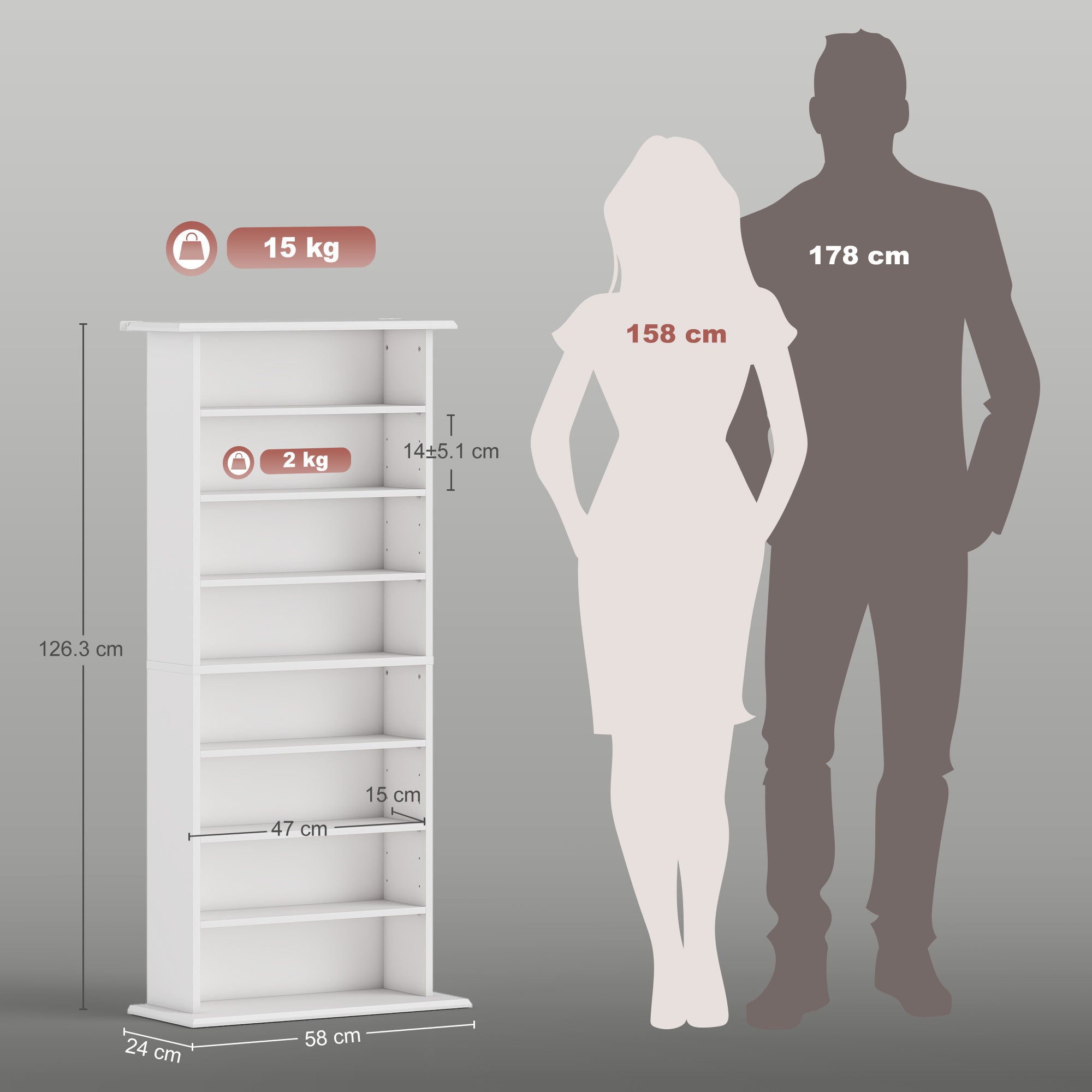 360 CD Storage Unit - White
