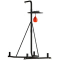 2 in 1 Freestanding Boxing Punch Bag Hanger & Speed Ball Station 170-190cm Adjustable Frame - Black
