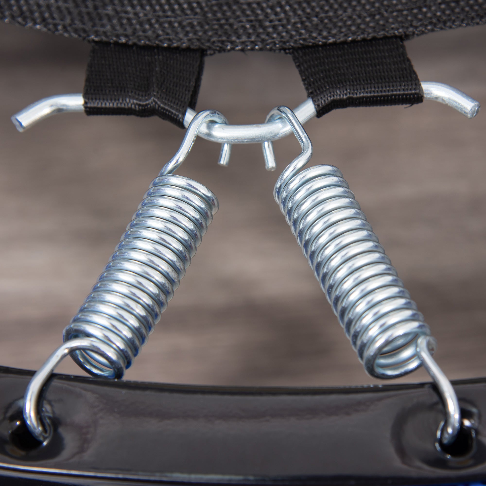 32" Mini Fitness Trampoline Home Gym Yoga Exercise Rebounder Indoor Outdoor Jumper with Safety Pad, Support Up to 100 KG, Blue and Black