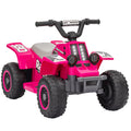 6V Electric Ride-On Quad Bike for Toddlers 18-36 Months with Headlights - Pink