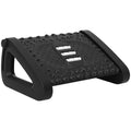 Adjustable 10°-45° Six-Angle Massage Footrest with Rollers - Black