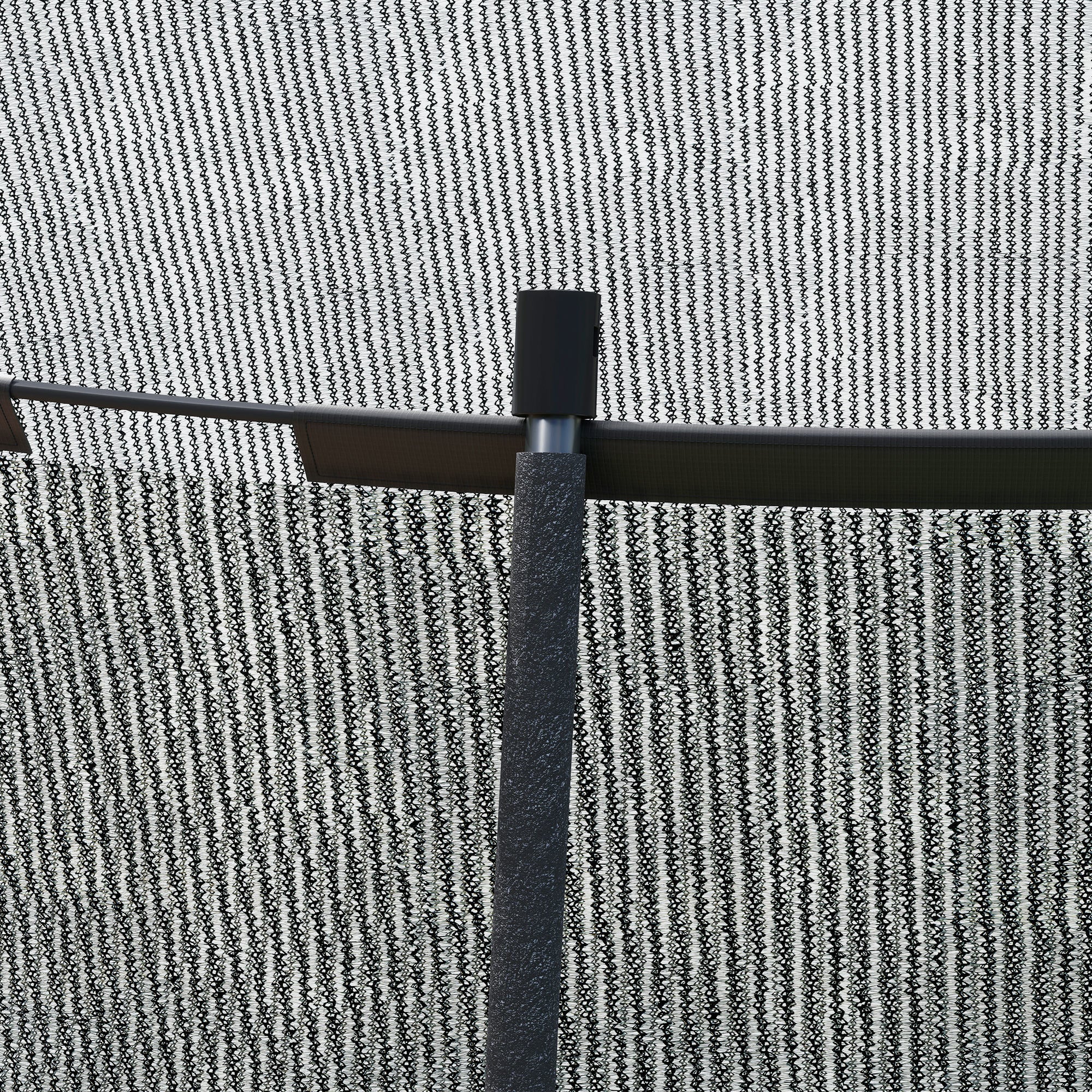 8ft Trampoline with Enclosure Net and Spring Cover, Outdoor Trampoline Garden Jumping Mat, Black