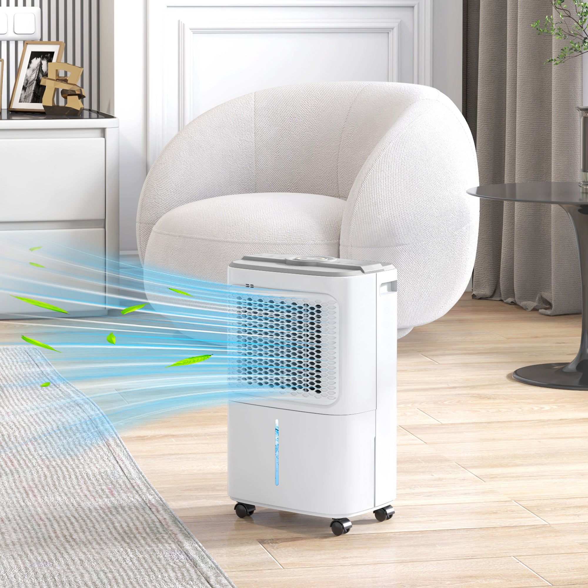 12L/Day Dehumidifier with Continuous Drainage, 1.6L Water Tank, 24H Timer, Digital Humidity Display, Humidity Light, Dehumidifier for Home Damp, Bedroom, Condensation, Mould, Laundry Drying