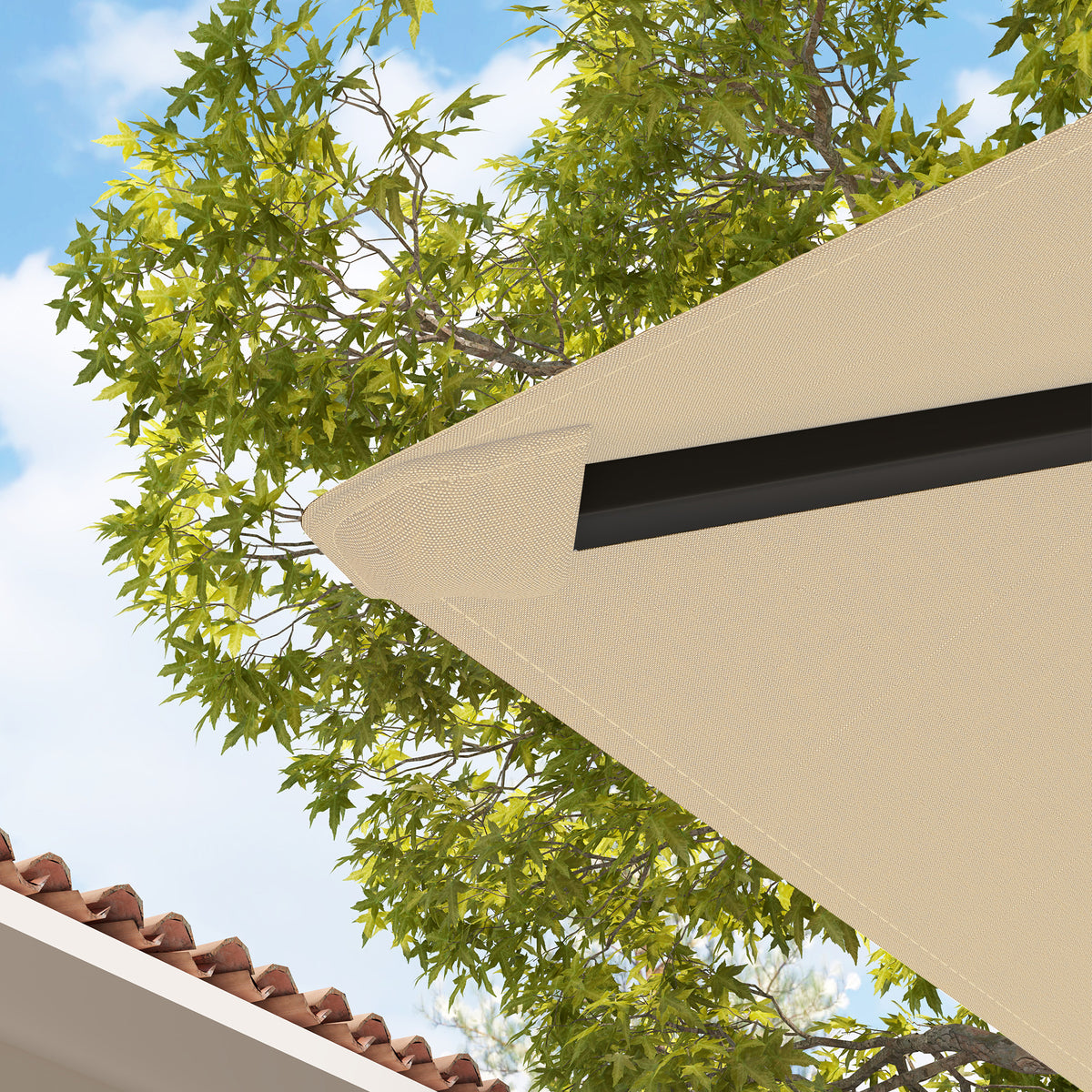 3 Piece 3x3m Gazebo Canopy Replacement Cover - Beige