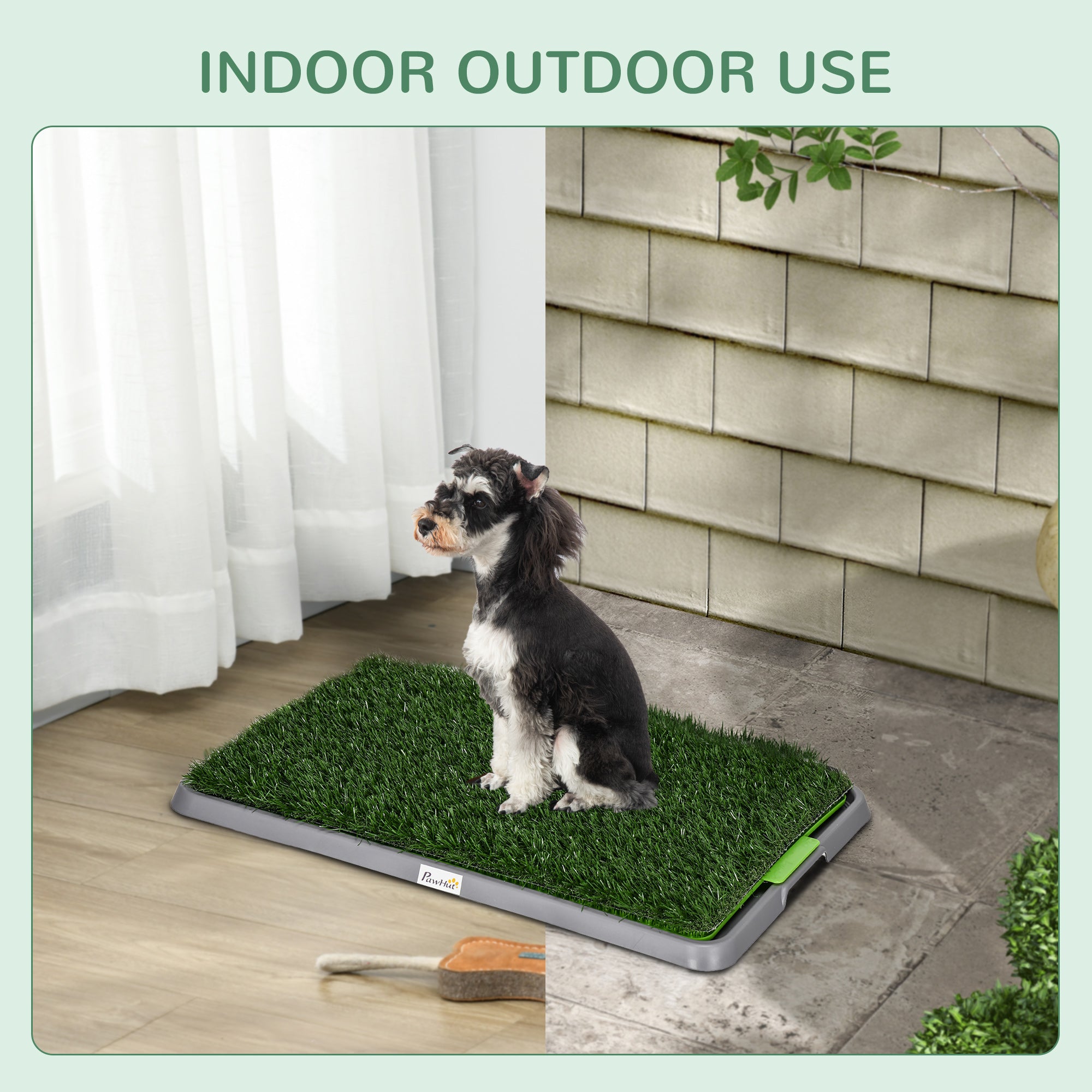 Artificial Grass Dog Toilet with Tray for Potty Training Indoor Outdoor, 2 Packs, 67 x 41cm