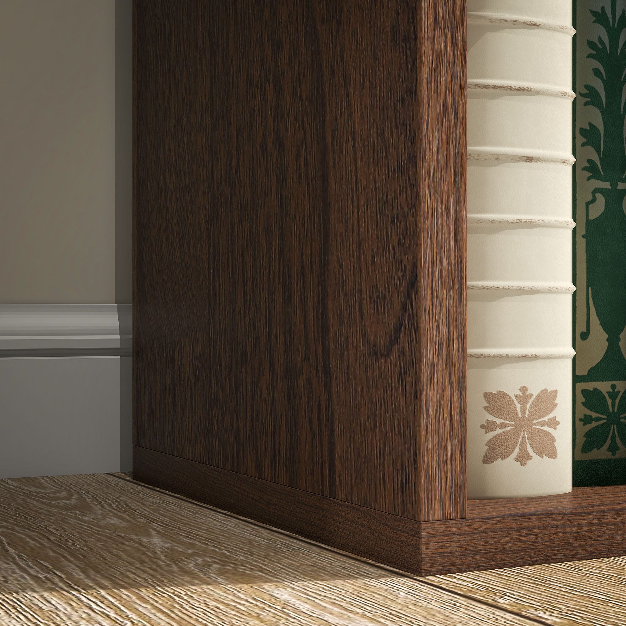 Seven-Cube Walnut Wood Effect Bookcase - Walnut