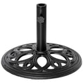 11.5 kg Cast Metal Round Patio Umbrella Base Stand, Umbrella Holder for Outdoor, Patio, Garden, Black