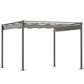 3 x 3 Metre Garden Pergola Kit with Retractable UPF30 Canopy - Grey