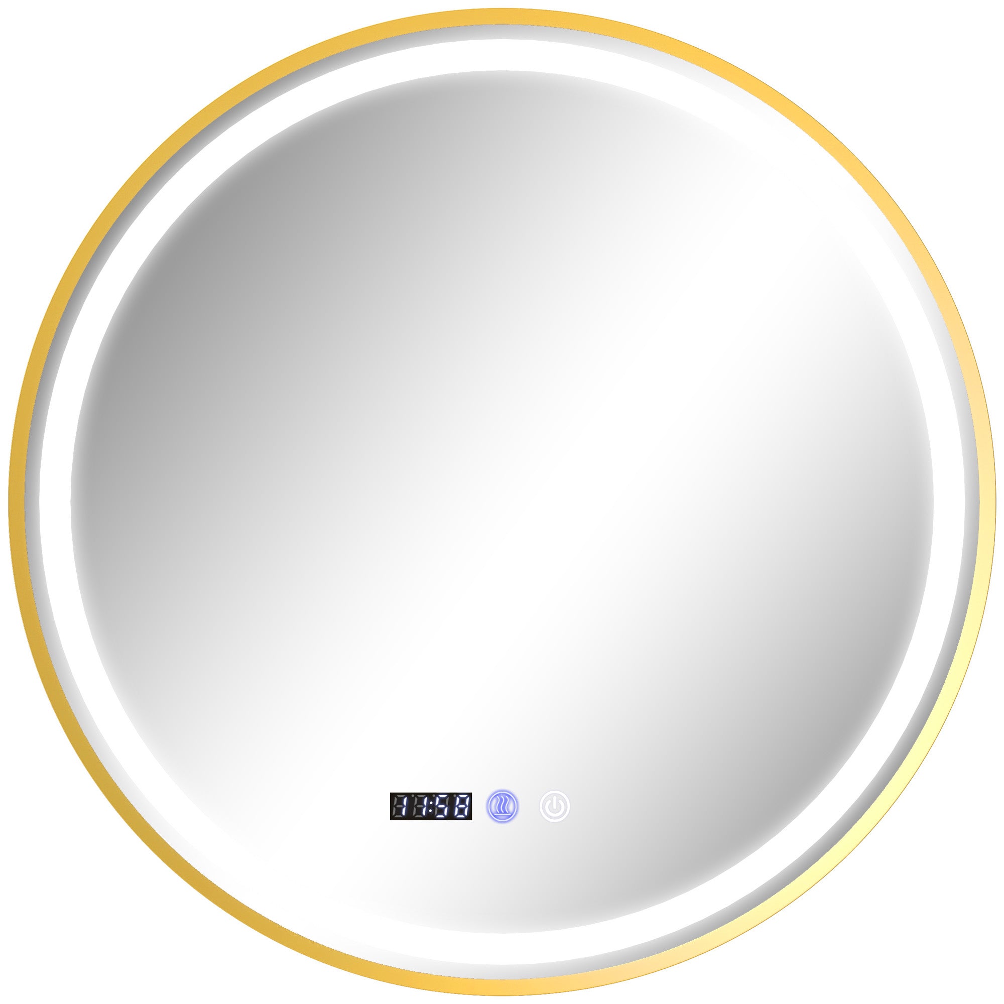 60cm Anti-Fog LED Bathroom Mirror - Gold Tone