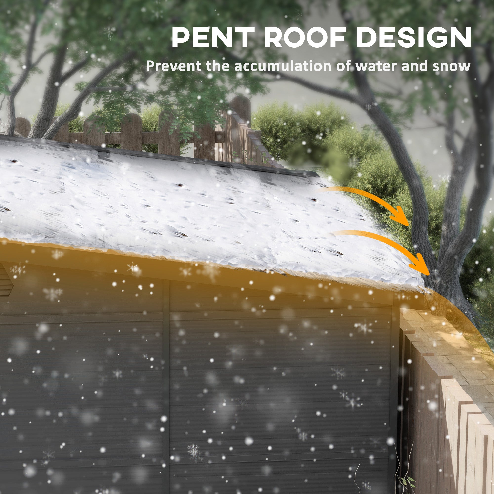 6 x 6ft Outdoor Storage Shed, Plastic Garden Shed with Windows and Air Vents, Outdoor Resin Tool Shed with Latch Doors for Garden, Deck, Dark Grey