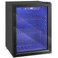 16 Bottle Wine Cooler, 48 Litre Capacity, 4-16°C Under Counter Drinks Beer Wine Fridge with Glass Door, LED Light, Black